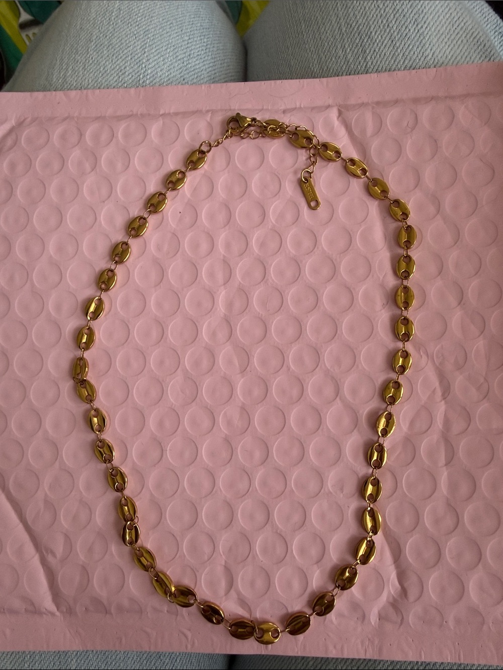 Gold Link Oval Chain Necklace - Women Jewelry